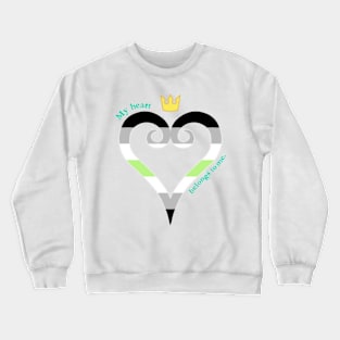 Agender Pride Heart Crewneck Sweatshirt